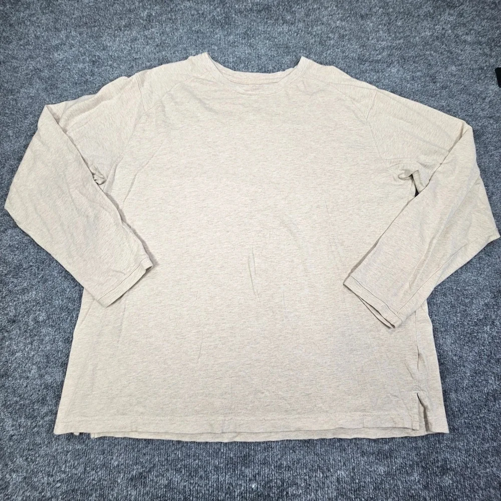 The North Face Men's XL Long Sleeve California Heritage T-Shirt Tan Beige Slub